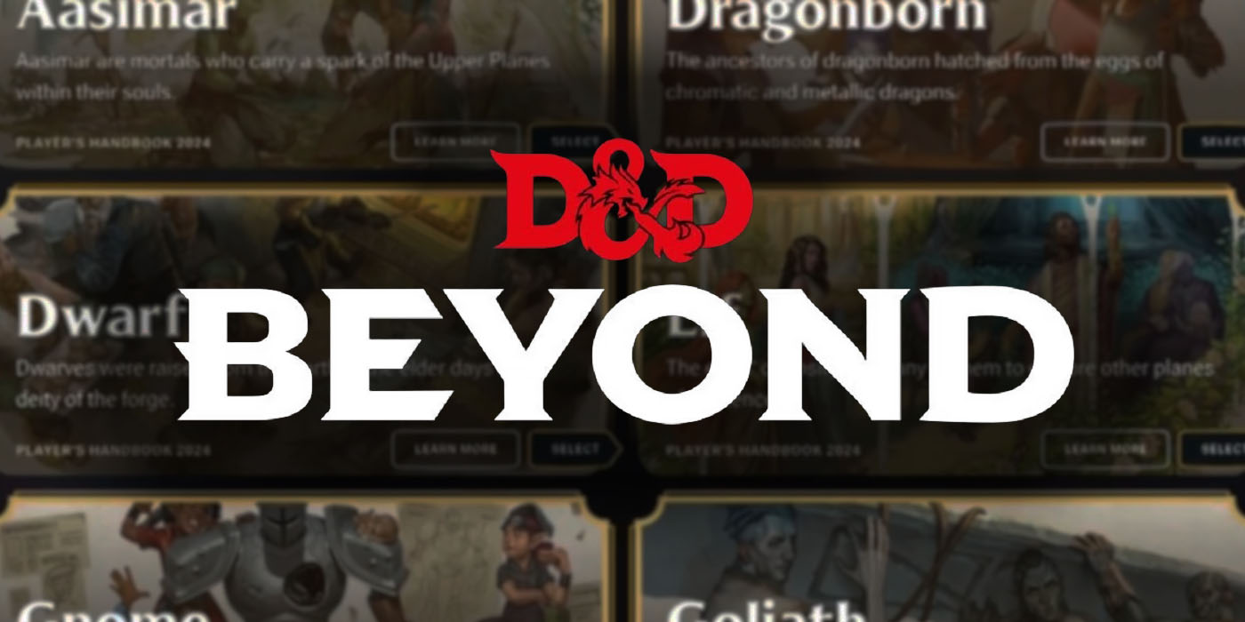 Screenshot of D&D Beyond website